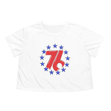 Load image into Gallery viewer, 76ers Stars Women's Flowy Cropped Tee