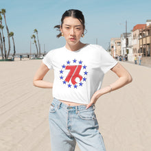 Load image into Gallery viewer, 76ers Stars Women's Flowy Cropped Tee